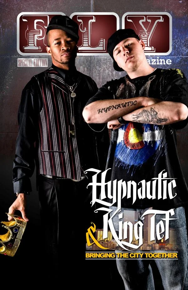Hypnautic and King Tef on Fly Mag cover representing Top Flite Empire and Colorado hip hop