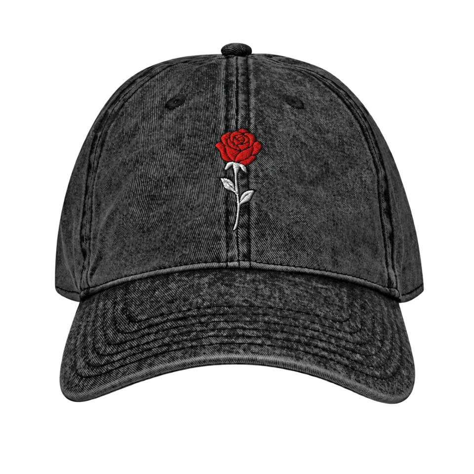 Black Rose Dad Hat